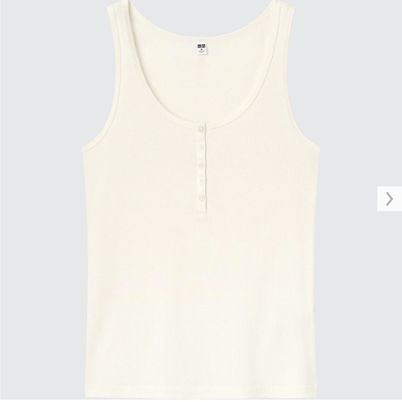 NWT Uniqlo Ribbed Henley tank top - Picture 1 of 2
